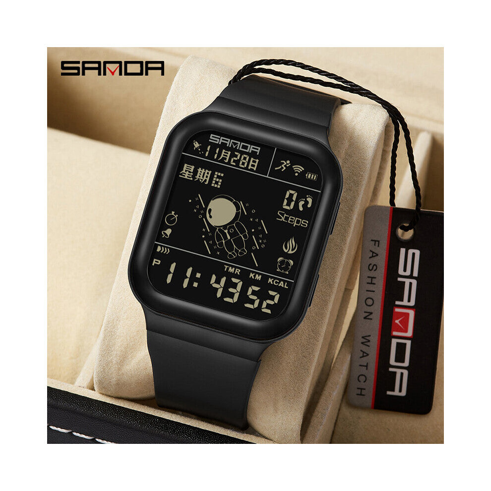 Pedometer Calorie Digital Watch Men Sport Watches Electronic LED Male Wrist Watch For Men Clock Waterproof Wristwatch 6101