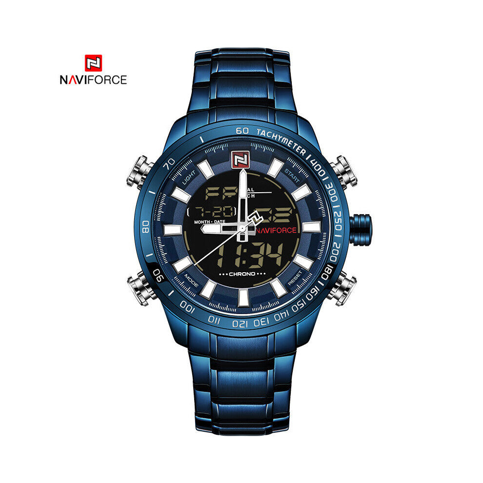 Mens Watches Casual Digital Dial Wristwatch High Stainless Steel Clock Relogio Masculino