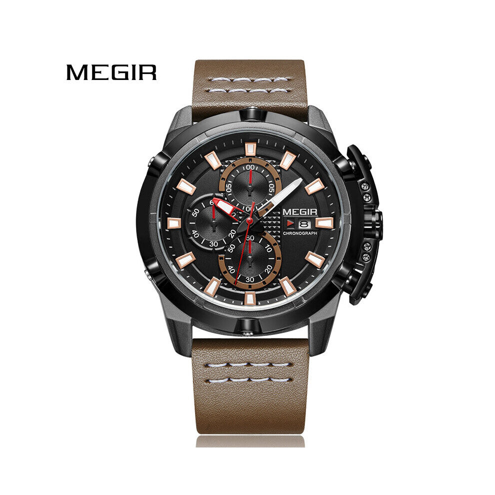 Creative Sports Watches Men Casual Leather Strap Waterproof Quartz Wristwatches Clock Male Relogio Masculino