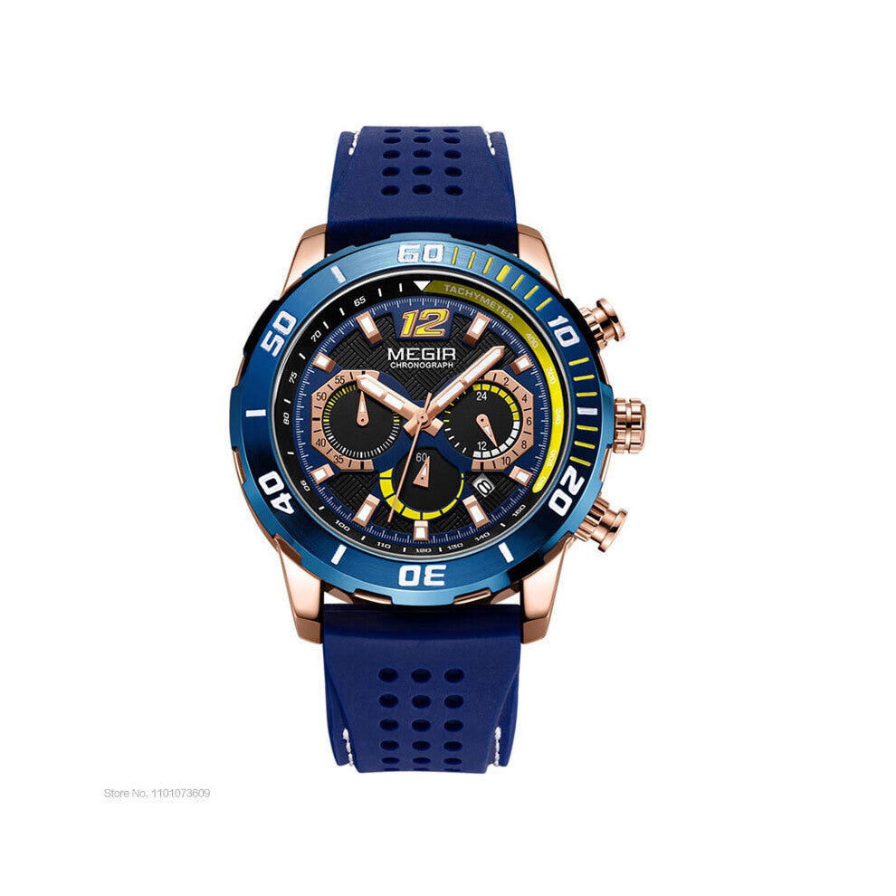 Military Sport Watches Men Chronograph Luminous Wristwatch Man Silicone Strap Quartz Watch ??????? ???? Reloj