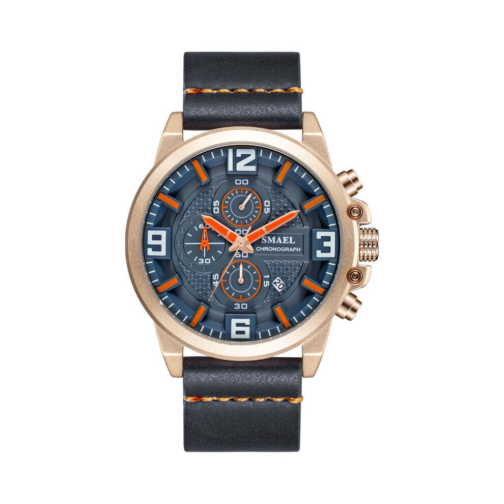 Men's Watches Casual Chronograph Waterproof Quartz Wrist Watch Sport Military Watches Men Clock erkek kol saati 9073