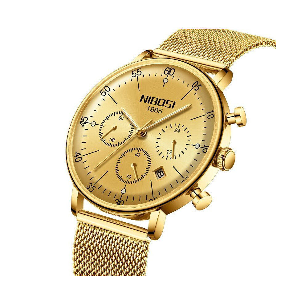 2331 Watches Mens Stainless Steel Waterproof Sport Chronograph Male Clock Quartz Watch For Men Reloj Hombre