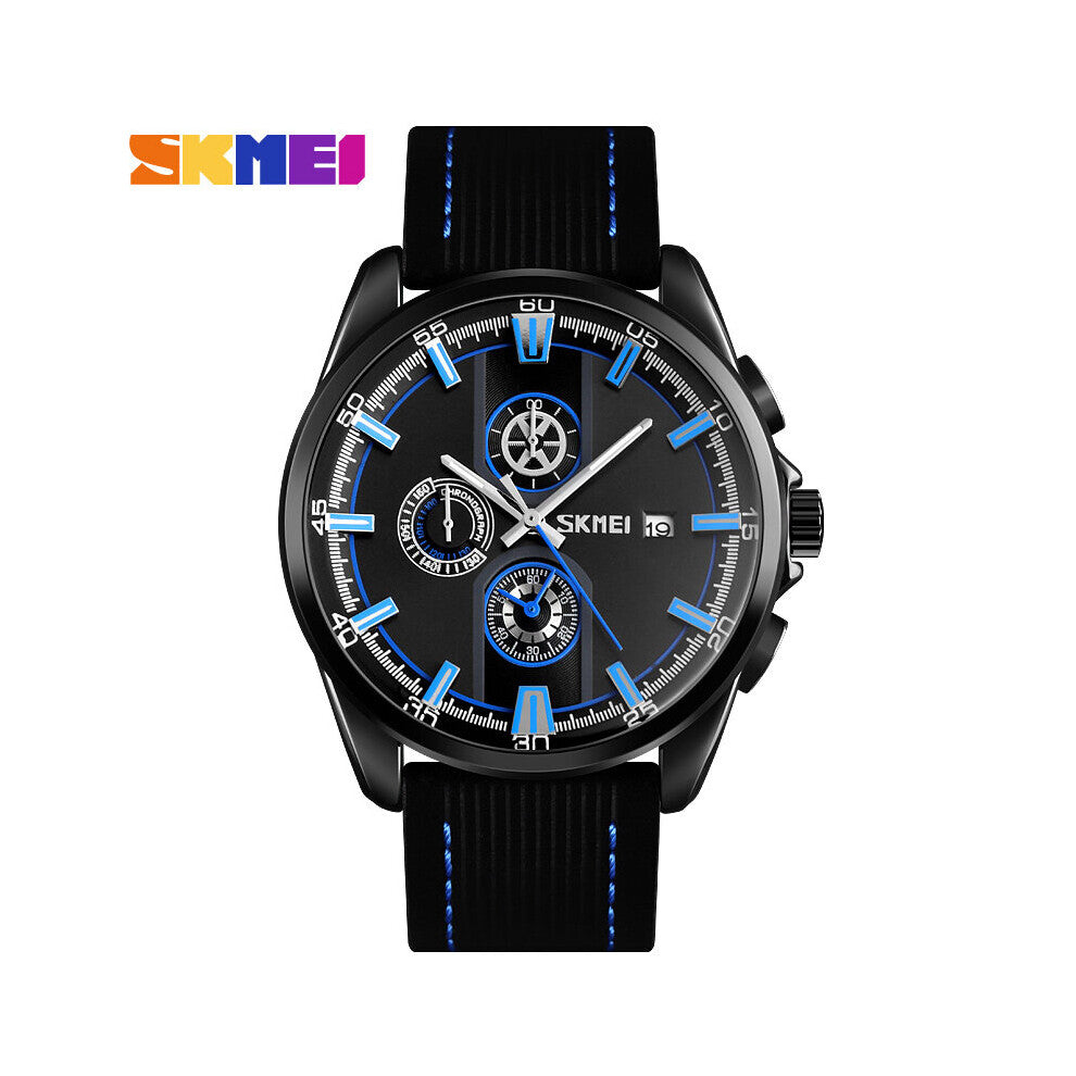 Men's Quartz Watches Mens Wristwatch Date Stopwatch Time Waterproof Watch Luminous Pointer Reloj Hombre For Man 9181