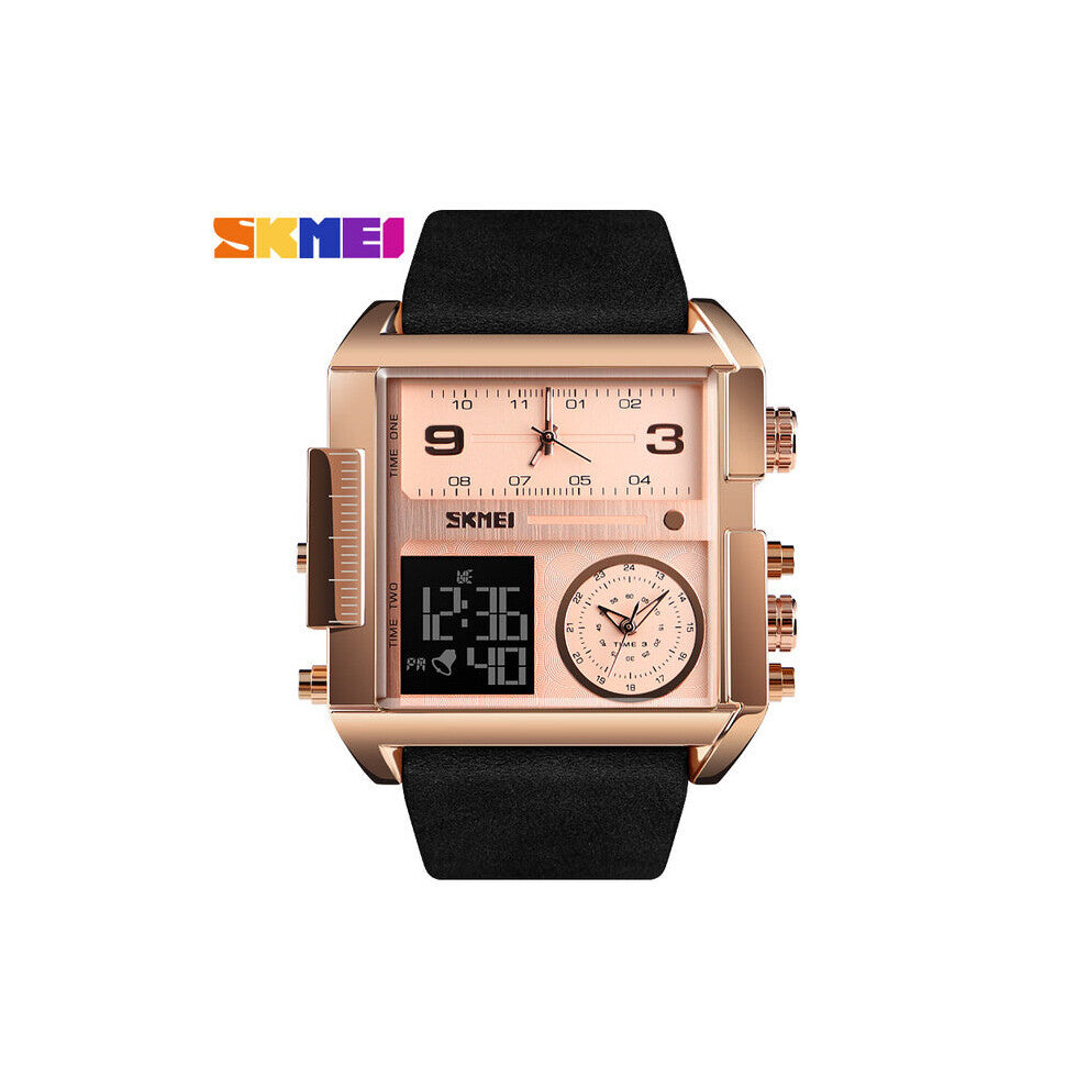 Men's Watch Waterproof Leather Strap Quartz Watches Men Square Wristwatch Casual Clock Man reloj hombre