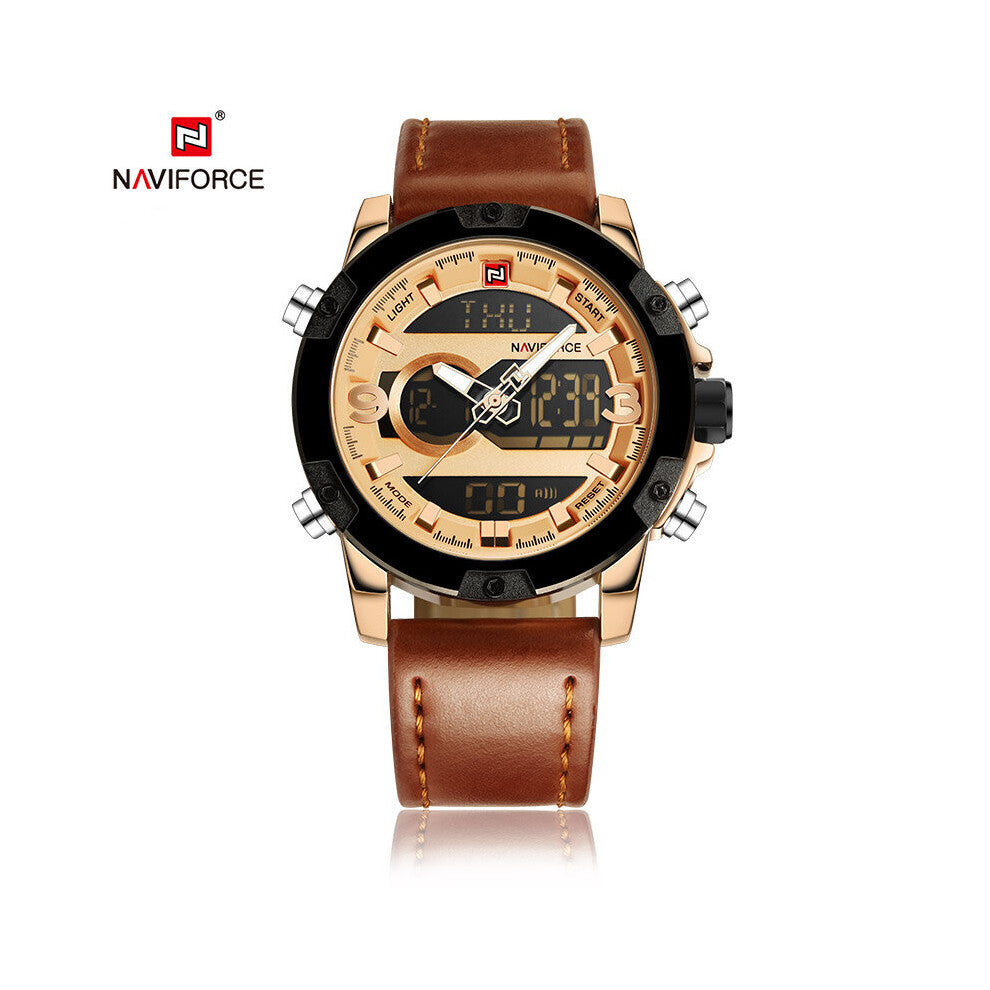 Male Quartz Digital Clock Men Sport Military Waterproof Watches Man Leather Wrist Watch Relogio Masculino