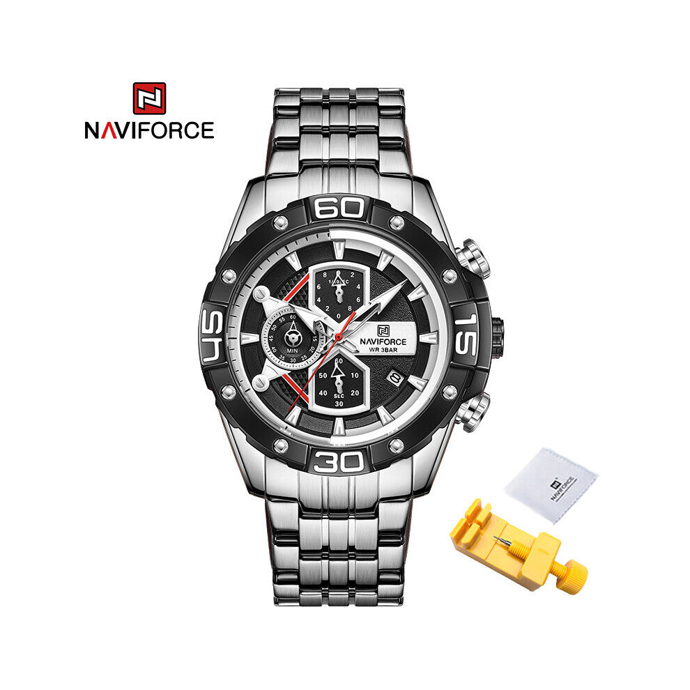 Top Chronograph Quartz Wrist Watch For Men Sports Watches Military Male Clock Leather Waterproof