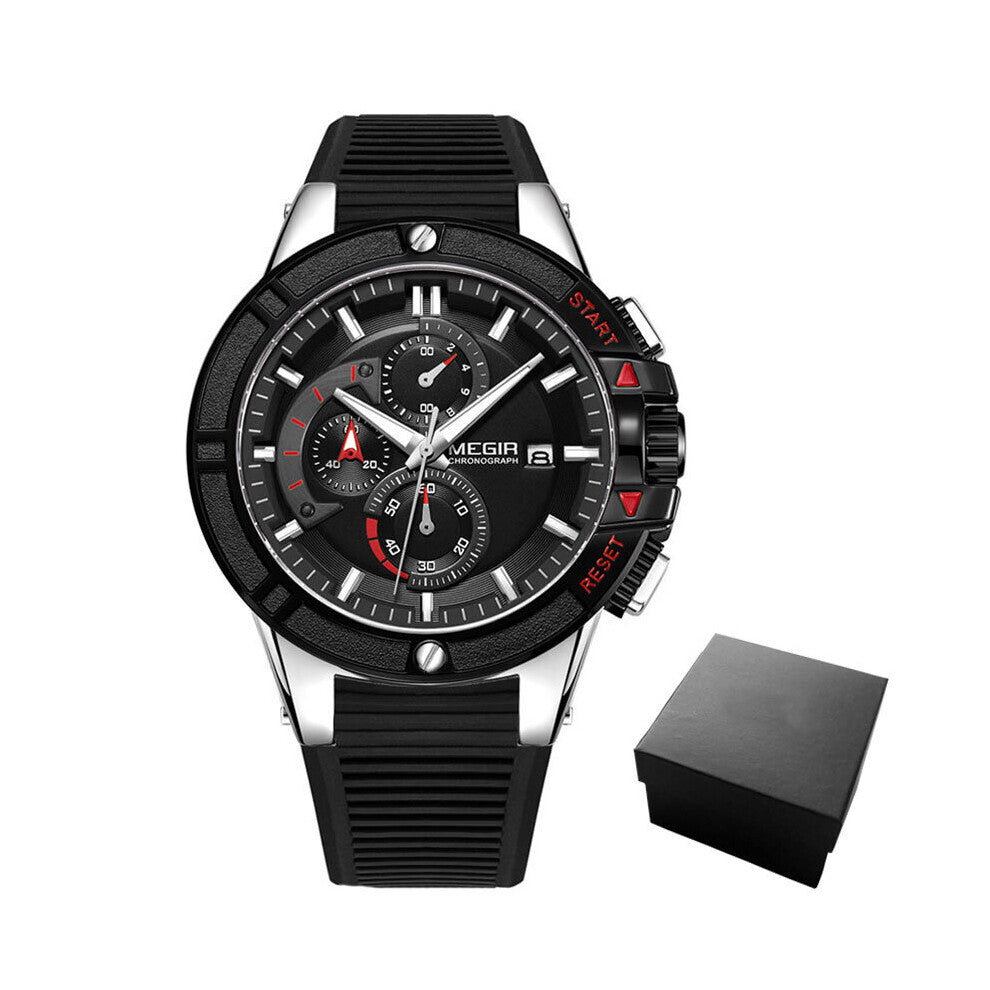 Watches Men Sports Watches Waterproof Wrist Watch Chronograph Quartz Military Silicone Relogio Masculino