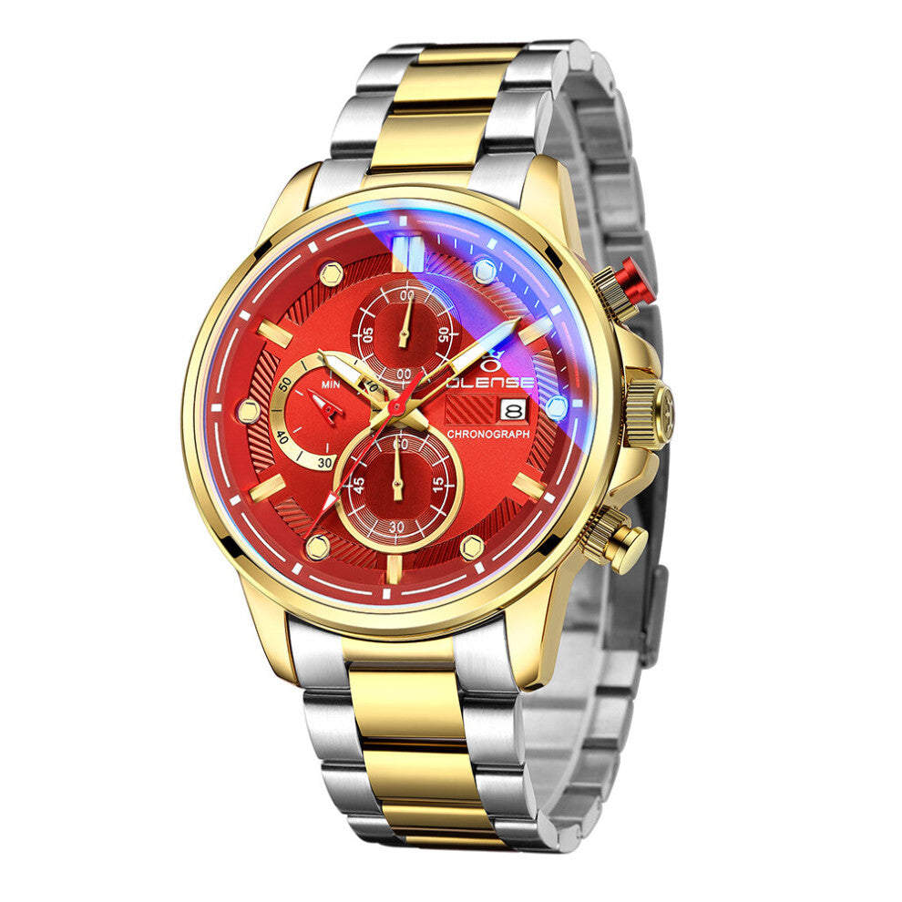 Top Watches Mens Stainless Steel Waterproof Chronograph Quartz Clock Men Wrist Watch Relogio Masculino