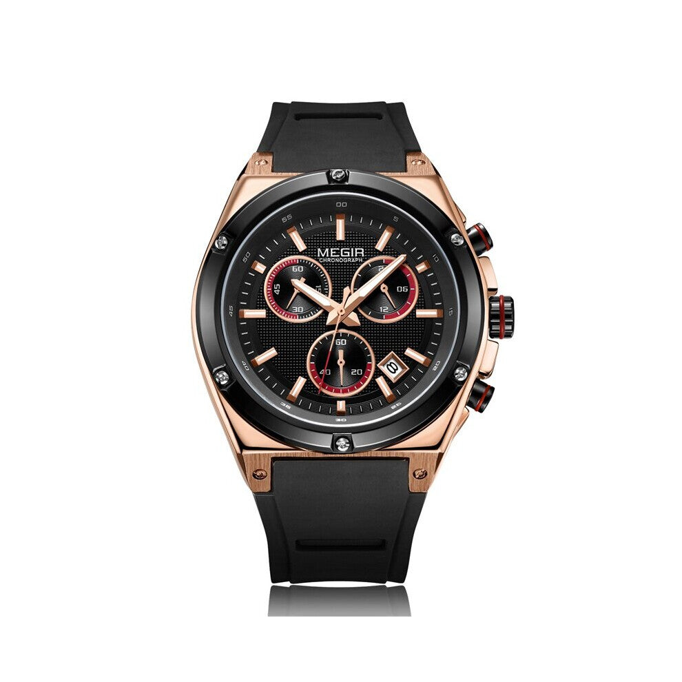 Mens Fashio Sport Watch Quartz Watches Men Silicone Clock Chronograph Military waterproof Watch Relogio Masculino