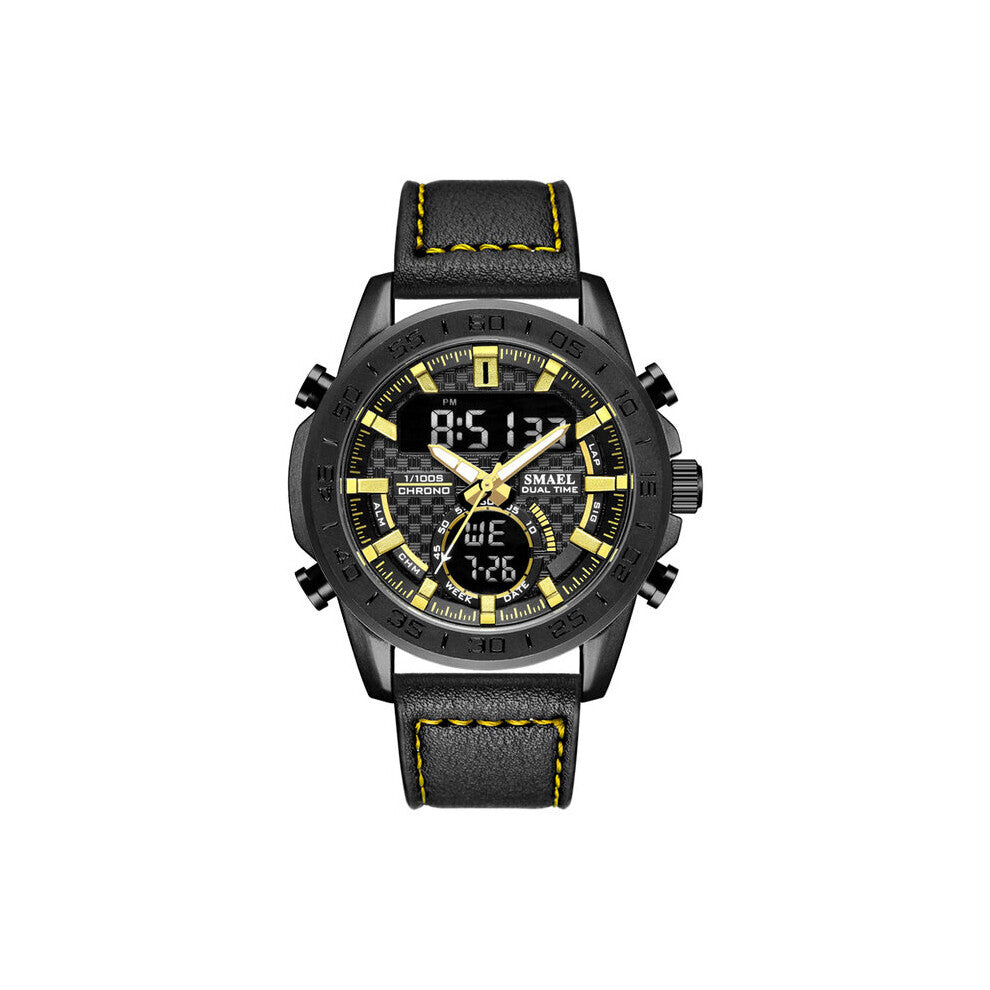 Military Watch Men Quartz Wristwatches Leather Watch Band Waterproof reloj hombre SL-1407 Watches Digital Clock