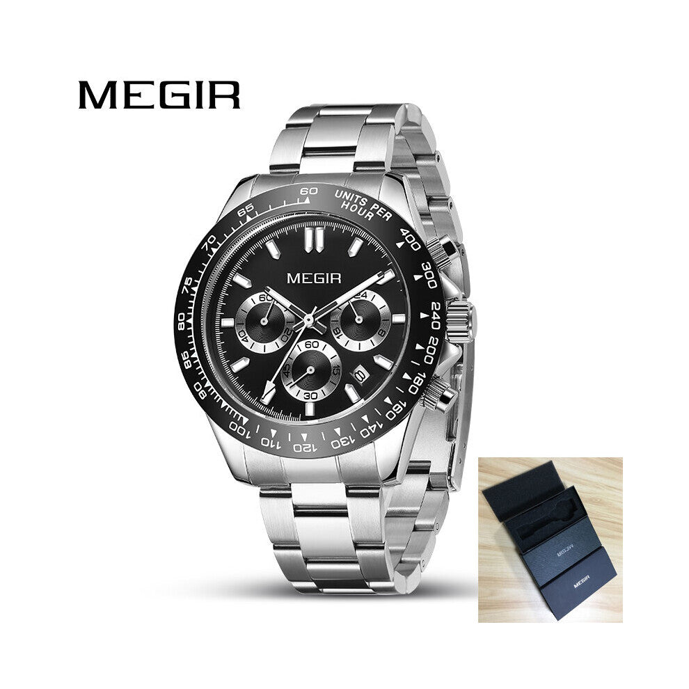 Chronograph Quartz Watch Men Sports Silicone Strap Wristwatch Waterproof Luminous Army Military Watches Relogio Masculino