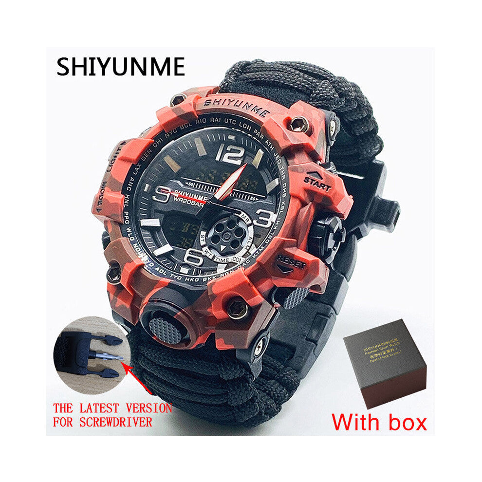 Men Camouflage Military Sports Digital Watches Outdoor Multi-function Compass Waterproof Men's Watch Relogio Masculino