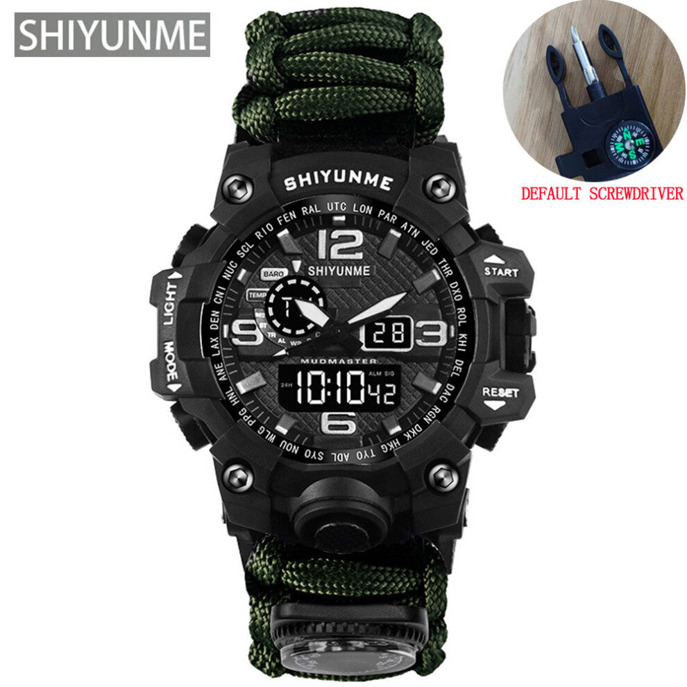 Men Sports Watches compass Waterproof LED Digital Watch Man Military Wrist Watch Relogio Masculino Watch