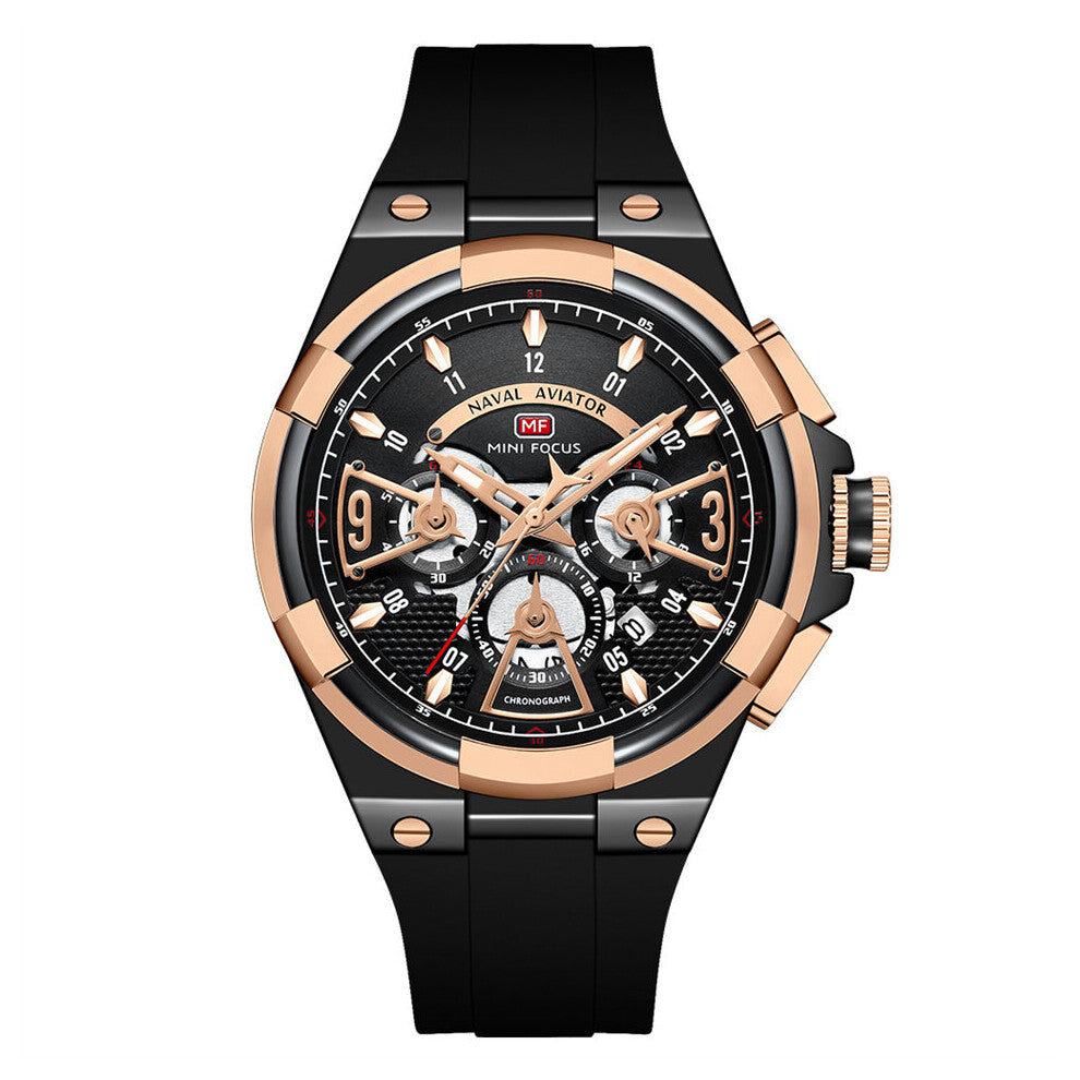 Watch For Men Multifunction Sport Wrist Watches Waterproof Reloj Hombre Relogio Masculino Red Silicone Strap 0402