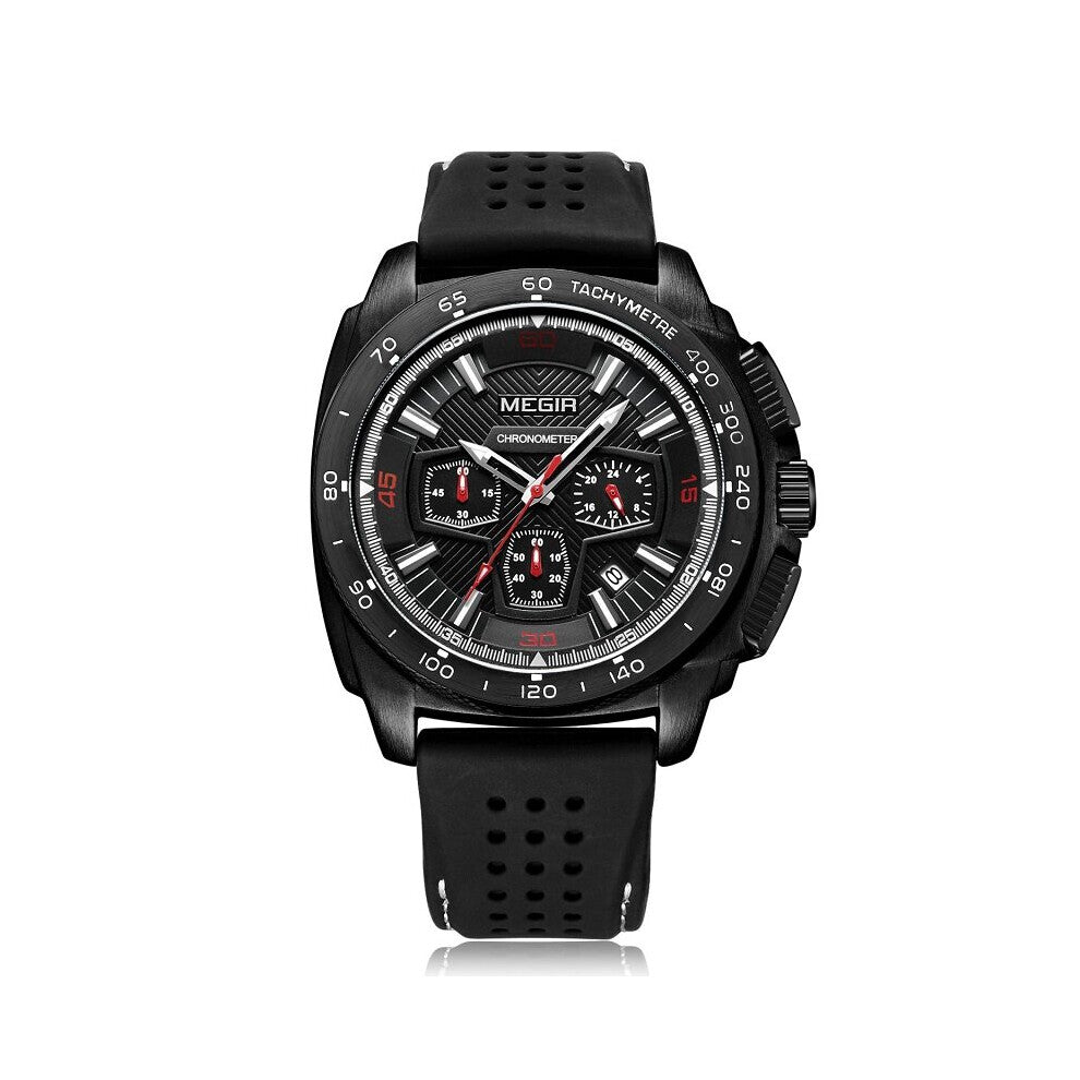 Chronograph Men Sport Watch Silicone Army Military Watches Relogio Masculino Quartz Wrist Watch Clock Men 2056