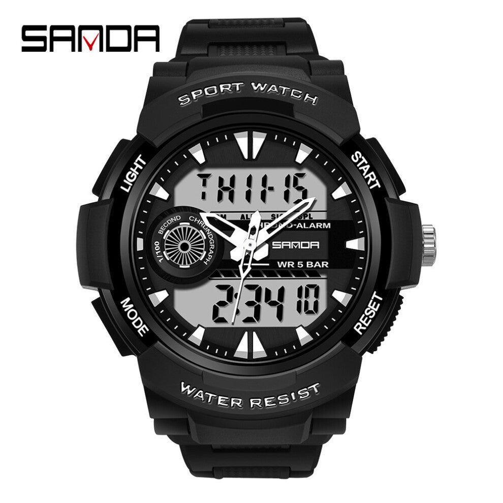 Men's Sport Watches Multifunctional Chronograph Waterproof Wristwatch Digital Military Quartz Clock Relogio Masculino