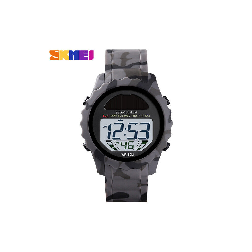 Mens Watches Solar Supply Digital Watch Waterproof Stopwatch Chrono Digital Wristwatches For Male Student Montre