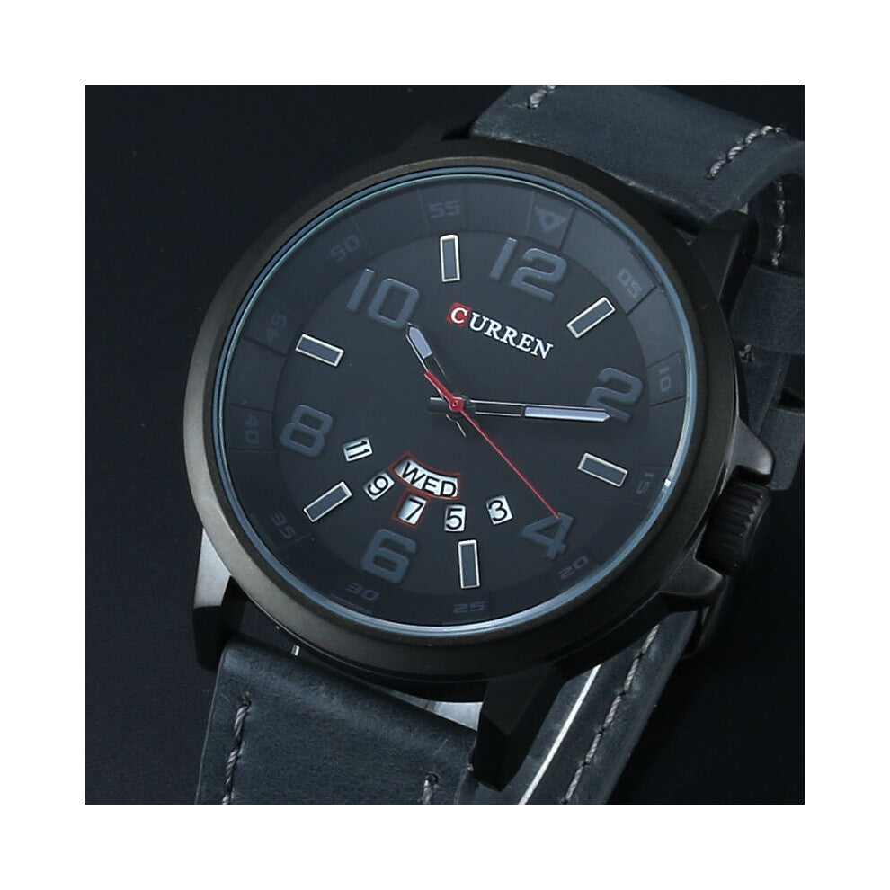 Military Watches Men Quartz Analog 3D Face Leather Clock Man Sports Watches Army Watch Relogios Masculino