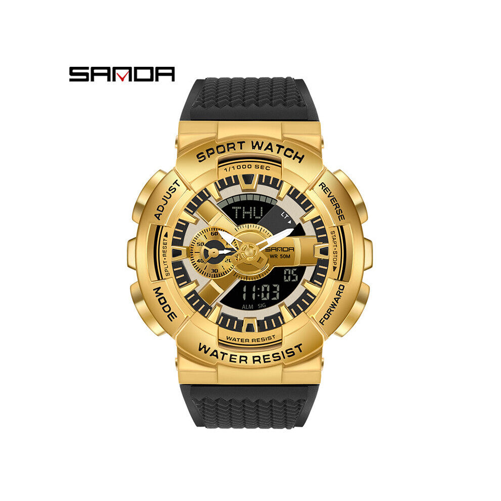 Sport Watches Mens Military Waterproof Shockproof Watch Dual Display Auto Date Male Digital Wristwatches Reloj 9004