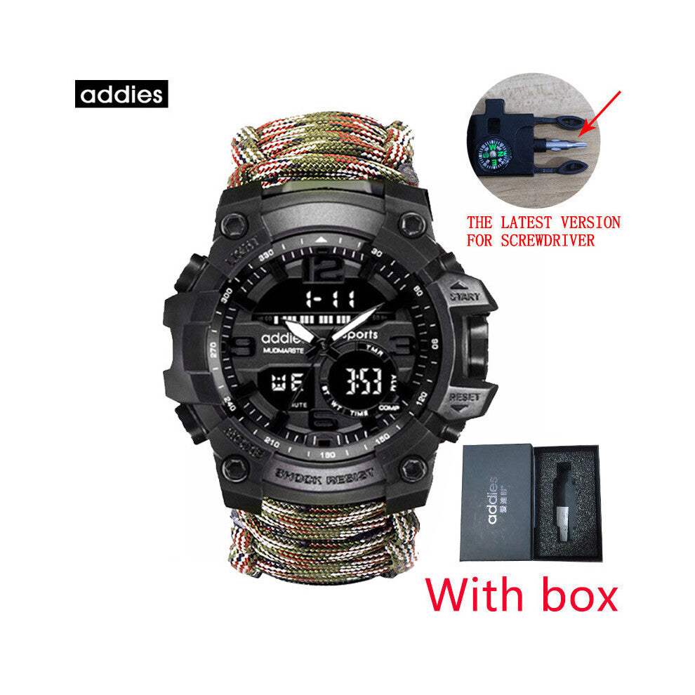 Men Military Sports Watch Outdoor Compass Digital Watches Multifunction Men Waterproof Quartz Clock relogio masculino