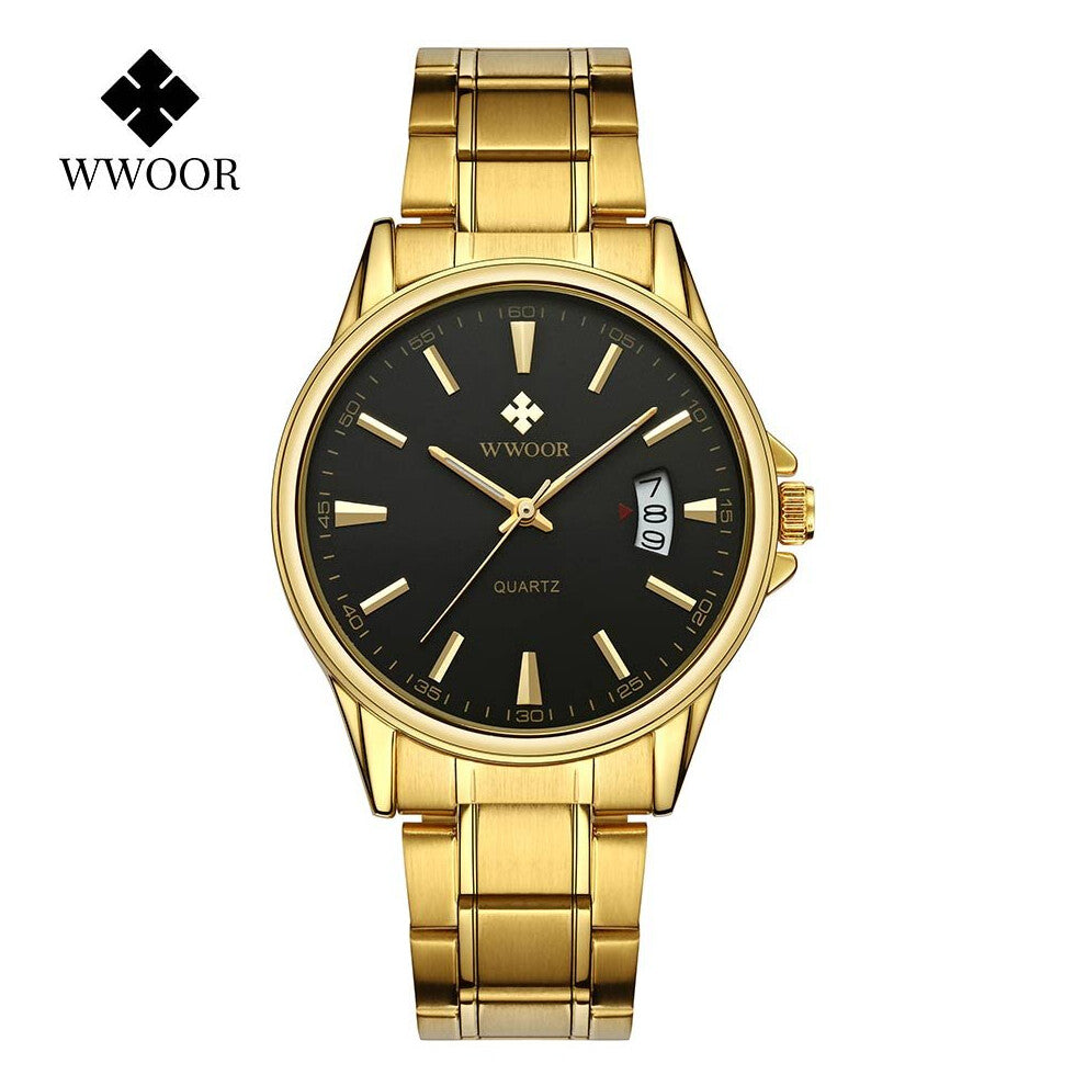 Men Stainless Stee Casual Watches Automatic Date Business Quartz Wristwatch Clock Relogio Masculino
