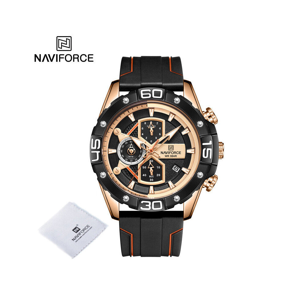 Top Watches for Men Military Sport Waterproof Wristwatches Male Silicone Strap Chronograph Multifunction Clock