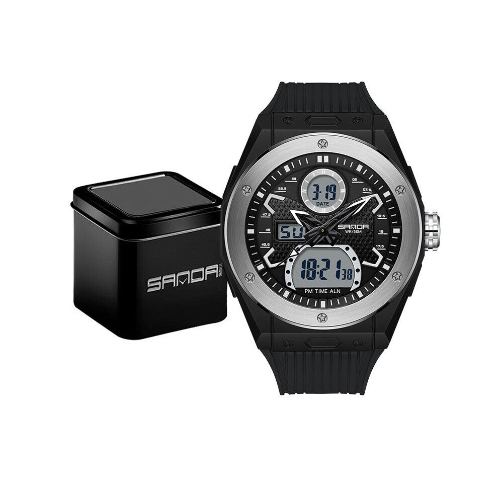 Men's Sport Military Watches 5ATM Waterproof Quartz Wristwatch Male Digital Stopwatch Auto Date Watch For Men Relogio Masculino