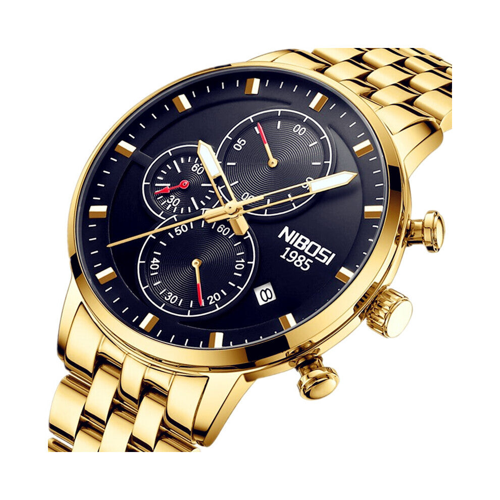 Top Mens Watches Luminous Waterproof Stainless Steel Quartz Watch Men Date Calendar Business Wristwatch