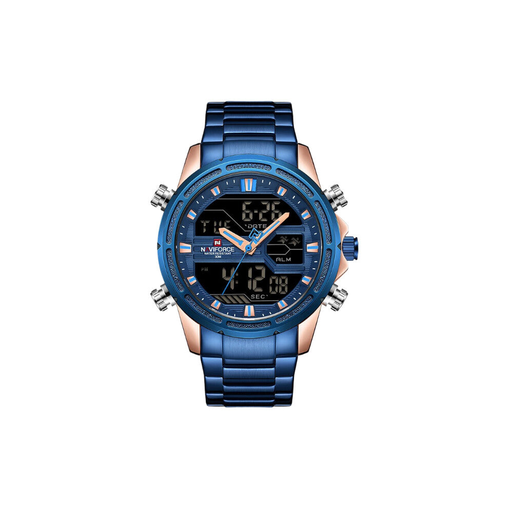 Mens Watches Top Men Sports Watches Men's Quartz LED Digital Clock Male Full Steel Military Wrist Watch