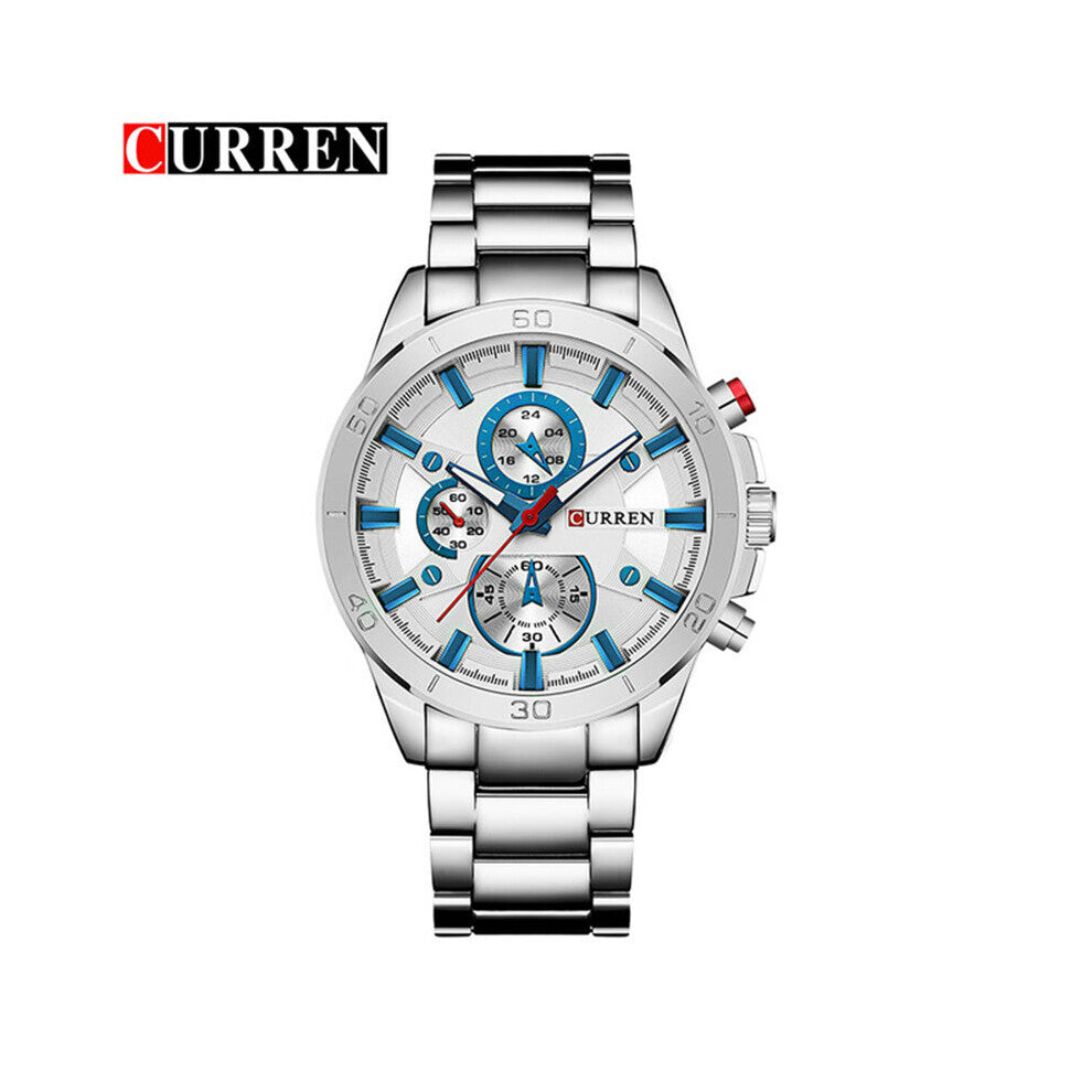 Men's Watches Stainless Steel Top Band Sports Watch For Men Analog Quartz Wristwatch Relogio Masculino Waterproof