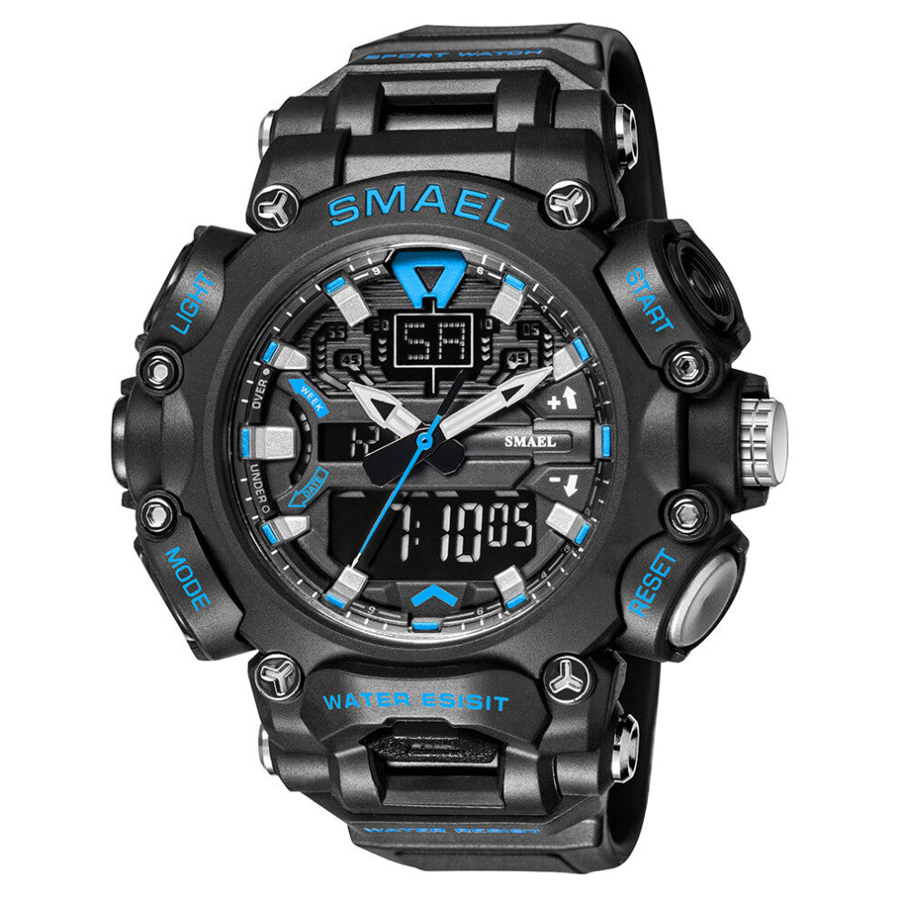 Youth Digital Watch Men Shockproof Waterproof Dual Wristwatches LED Chrono Alarm Clock Mens Watches Hour 8053