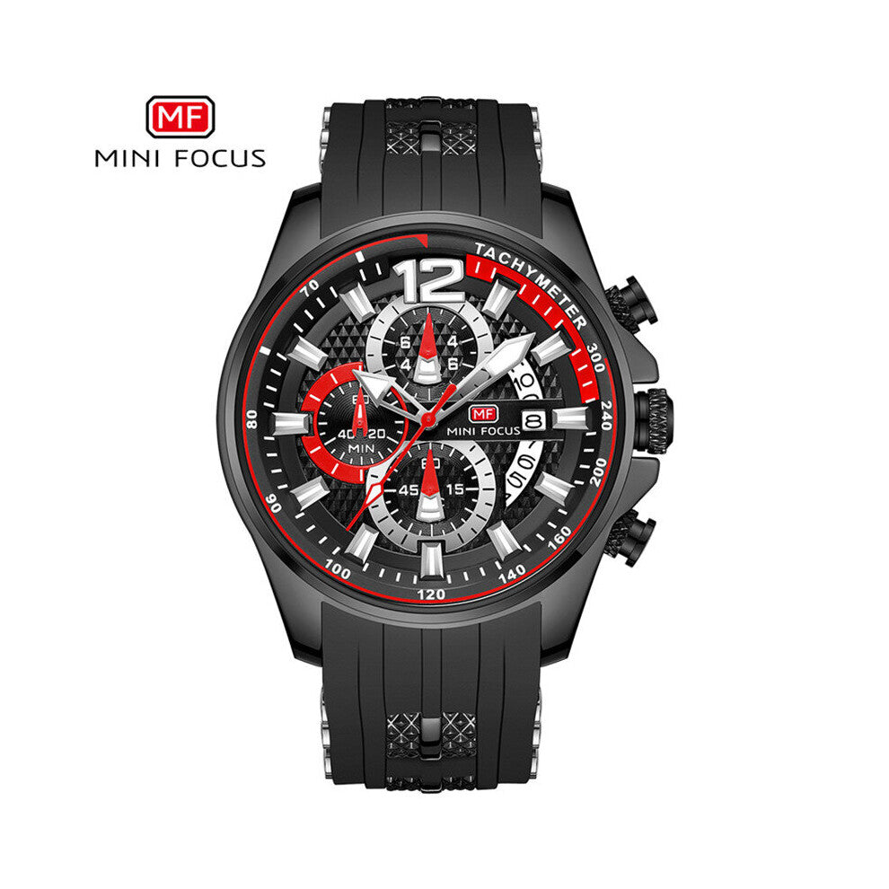 MINI FOCUS Watches For Mens Top Quartz Waterproof Sports Wristwatches Relogio Masculino Silicone Strap