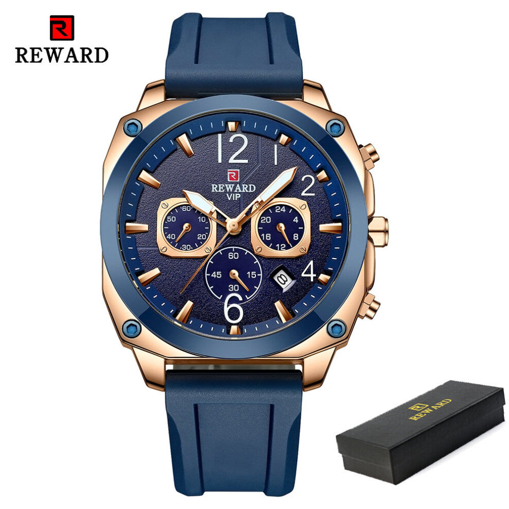 Mens Watches Top Chronograph Waterproof Military Men Quartz Sport Wristwatch+Box Relogio Masculino