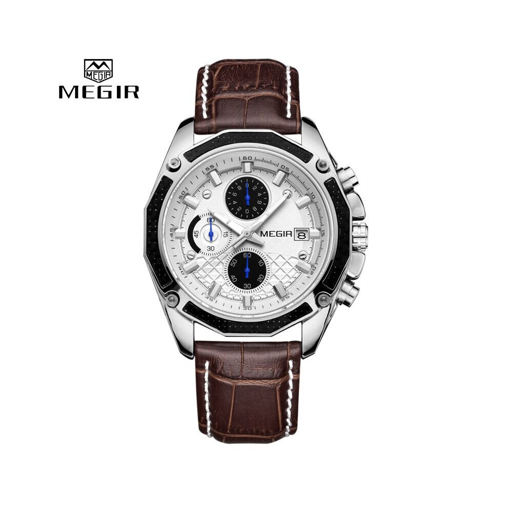 Watch Business Quartz Men Watches Military Waterproof Leather Sport Wristwatch Chronograph Male Clock Relogio Masculino