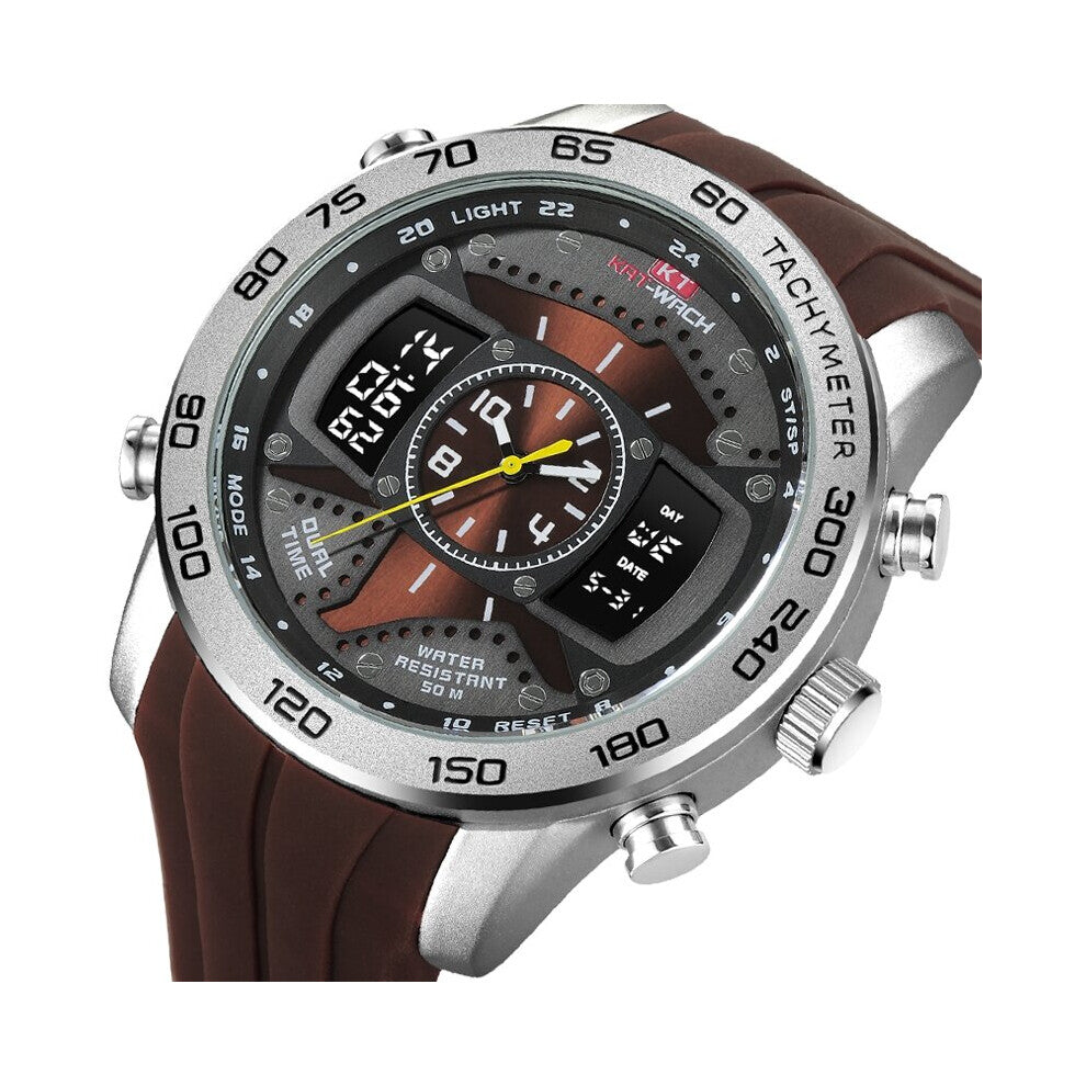 Top Watches For Men Casual Sport Military Silicone Strap Men's Watches Waterproof Chronograph Relojes Hombre