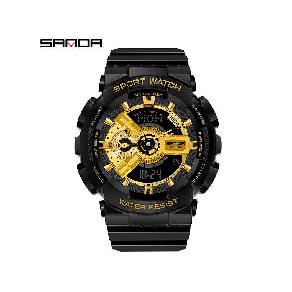 Multifunctional Sports Men Watch Quartz Watches Luminous Digital Display Automatic Calendar Waterproof Chronograph