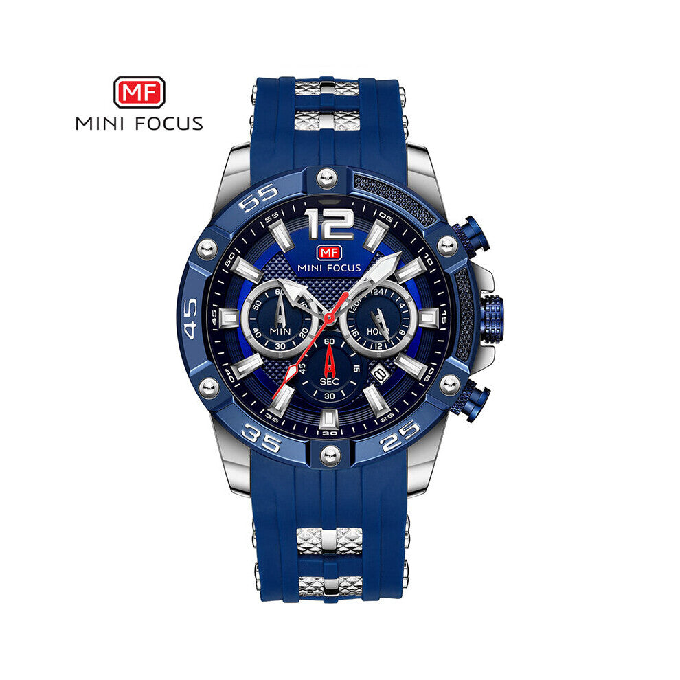 Watch For Men Top Silicone Strap Multifunction Sport Quartz Wrist Watches Waterproof Relogio Masculino 0349