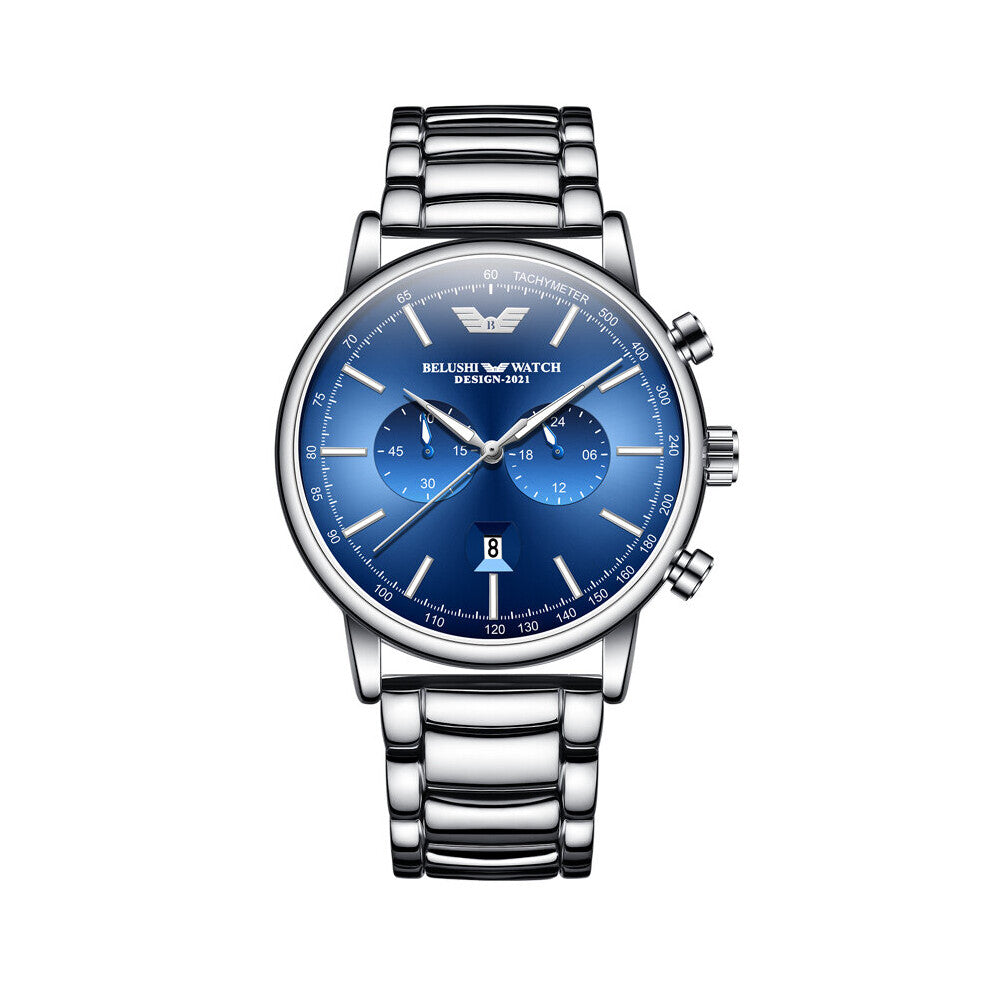 Quartz Men Watch Top Sport Chronograph Watches For Mens Luminous Waterproof Wrist Watch Stainless Steel Clock