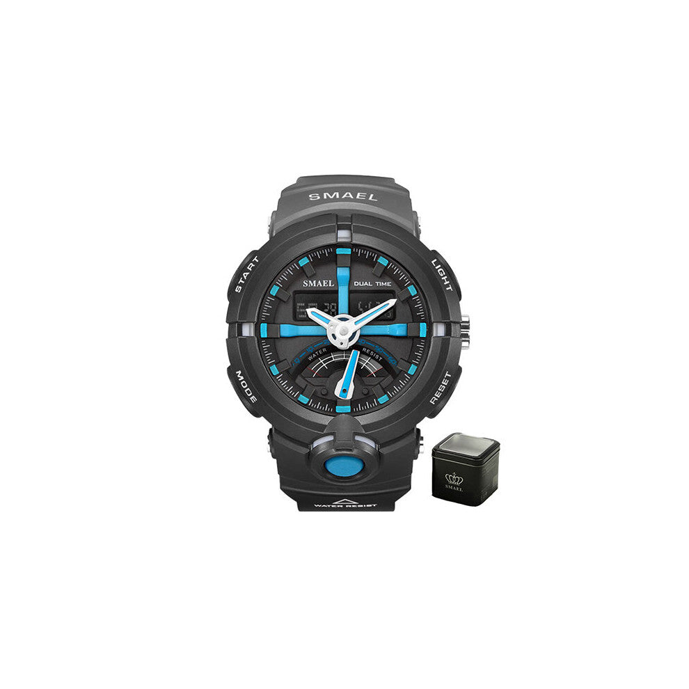 Men Watch Sport Watches Smael Dual Time Wristwatches Rubber Alarm 1637 Relogio Masculino Waterproof