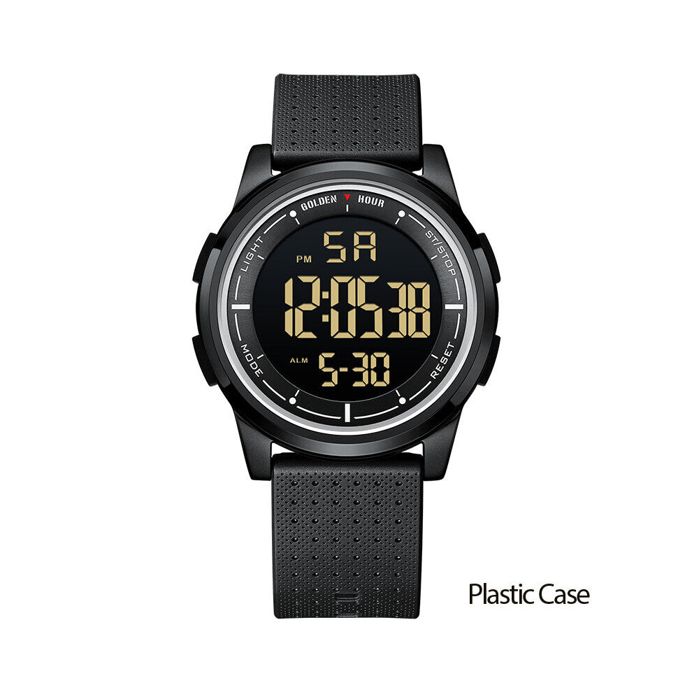 GOLDENHOUR Men Sports Watches Chronos 5ATM Waterproof LED Digital Watch Man Military Wrist Watch Relogio Masculino