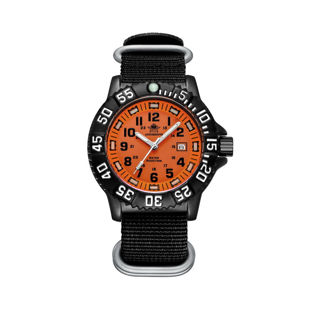 Waterproof 50M Quartz Watches Luminous Chronograph Stop Watch Silicagel Strap reloj Luminous tube Diving Men Watches