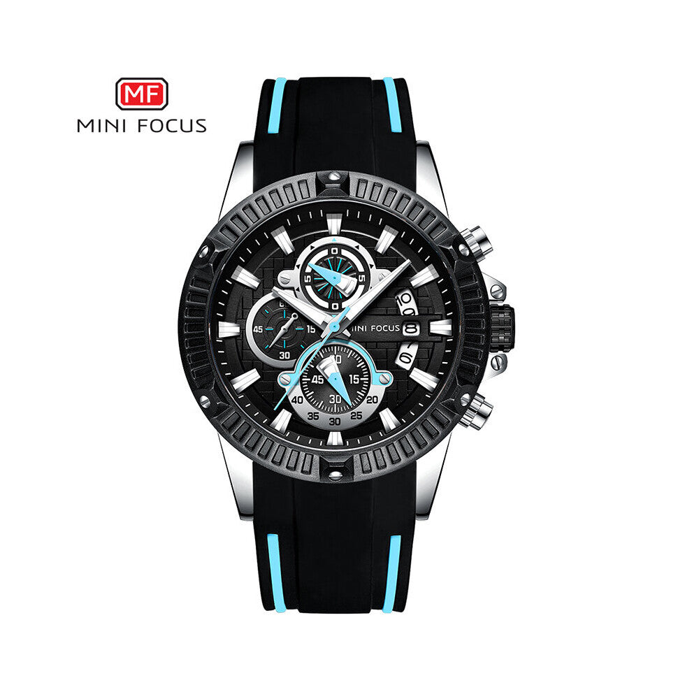 MINI FOCUS Men's Sports Watches Chronograph Army Quartz Wrist Watch Man Relogios Masculino Clock 0244G0.2