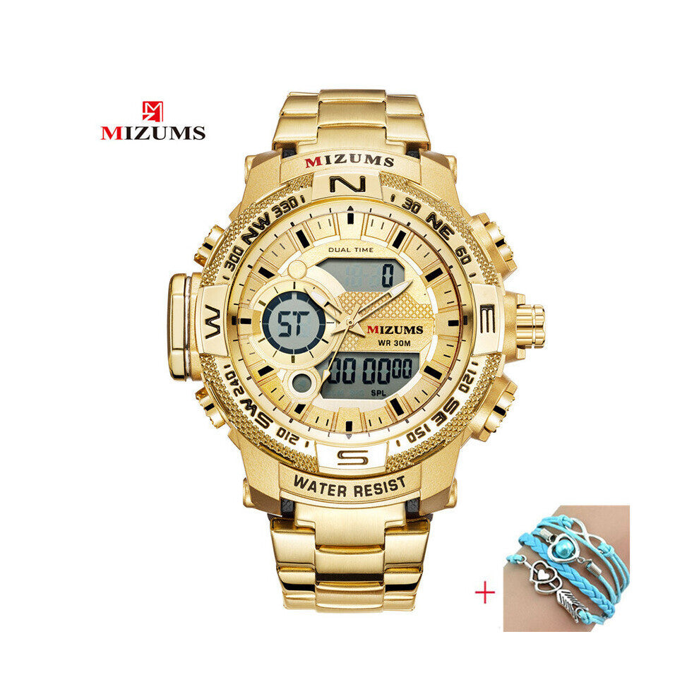 Men Watches Mizums LED Sport Watch Waterproof Quartz Digital Analog Wristwatch men Militar Men's Clock Army