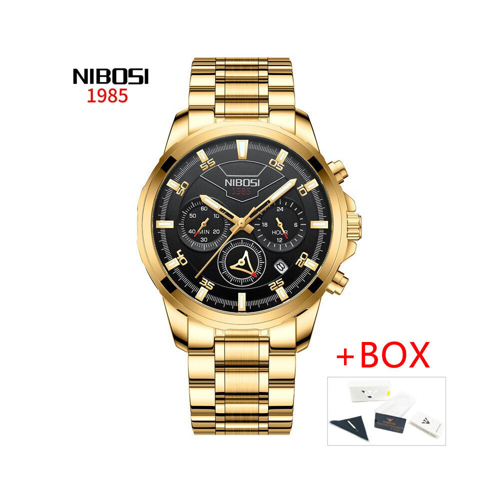 Mens Watches Top Sport Quartz Watch for Men Stainless Steel Wristwatch Relogio Masculino