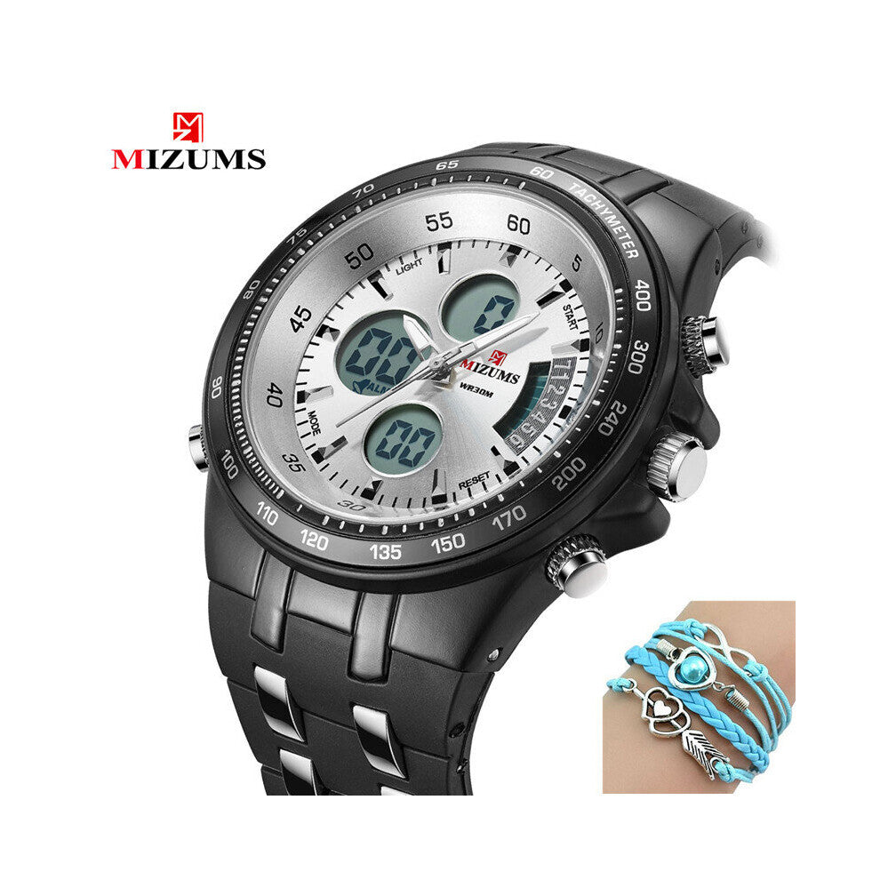 Quartz Watch Men's Watch Double Movement Sports Watch Waterproof Large Dial Men's Watches Clock Man Relogio