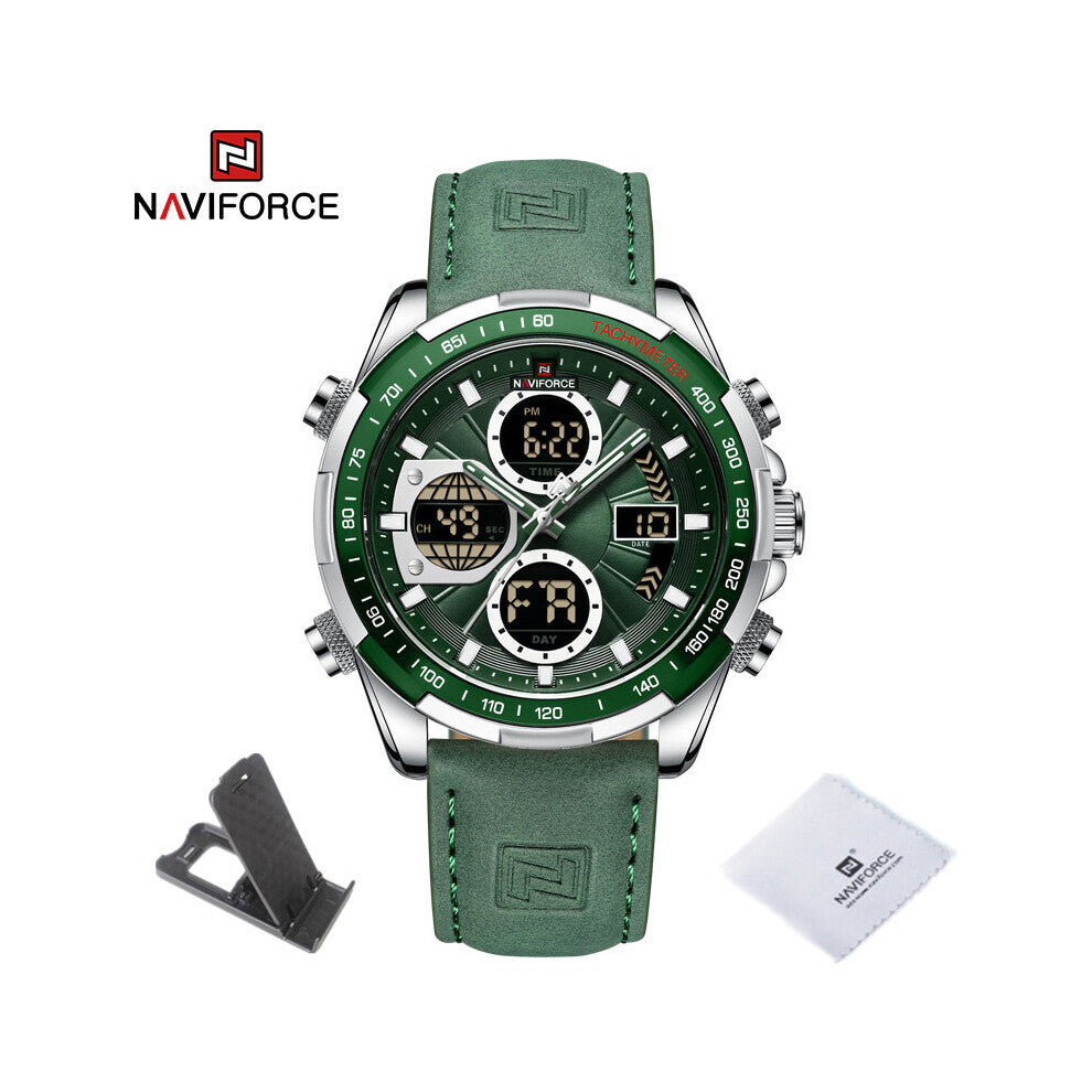 Men?s Digital Watches Business Waterproof Wristwatch Man Dual Display Dial Quartz Clock Male Leather Relogio Masculino