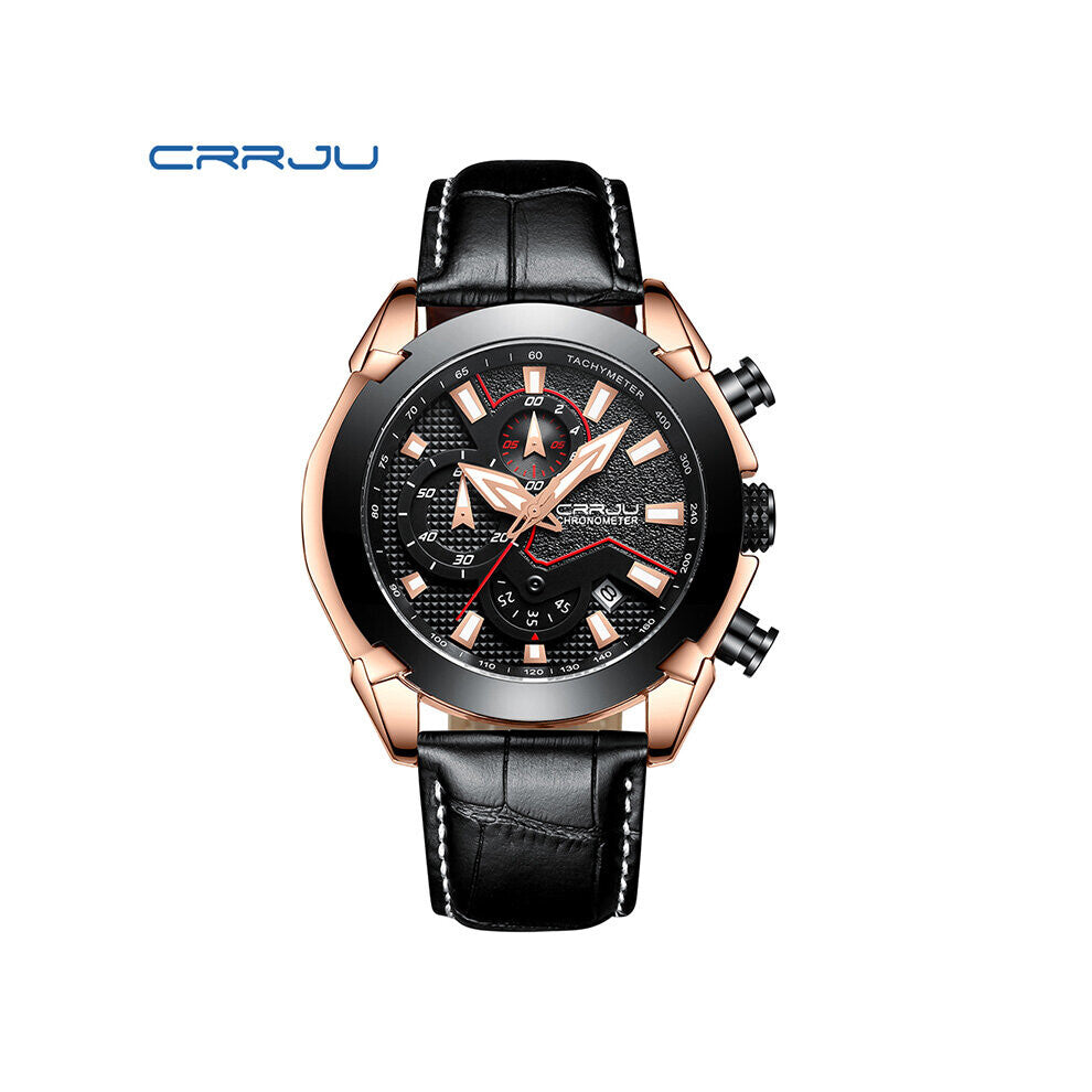 Men's Watches Crrju Top Quartz Chronograph Watch Casual Business Watch Male Wristwatches Watch Relogio
