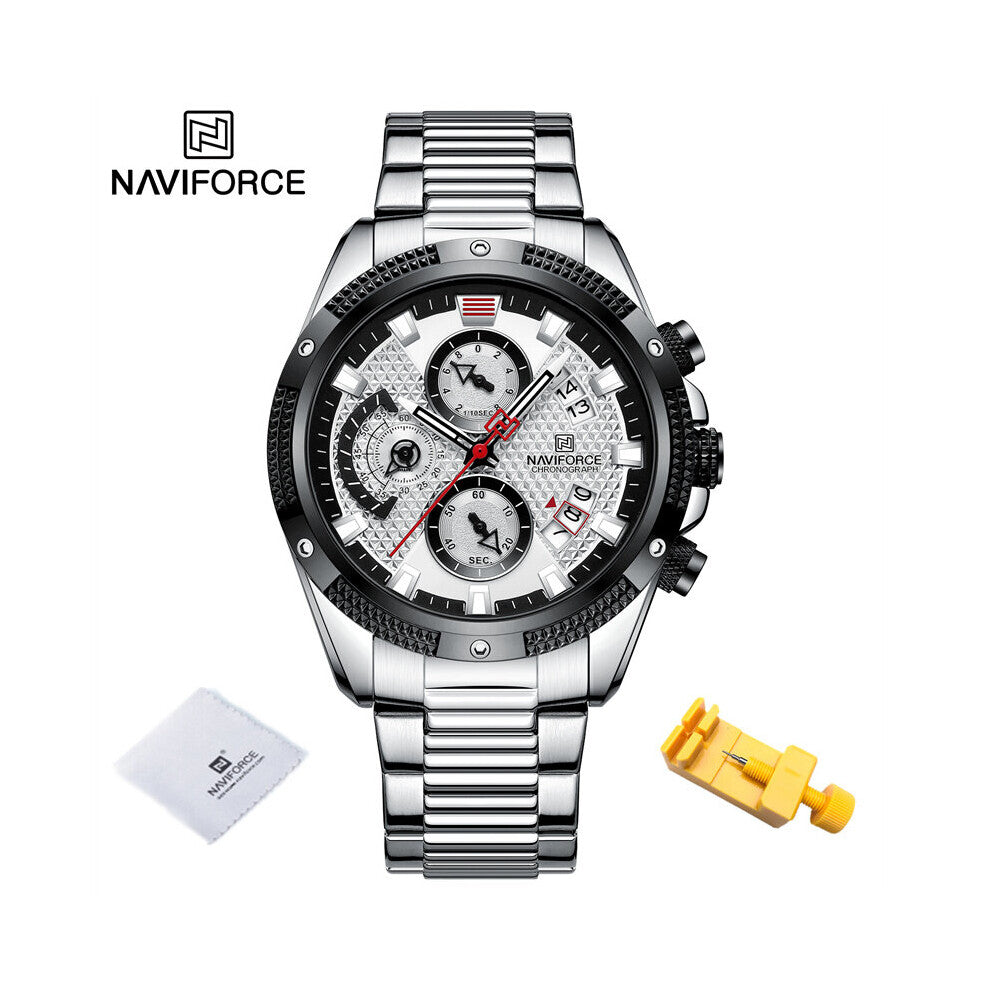 Men's Stainless Steel Wrist Watches for Male Casual Luminous Water Resistant Watch Man Relogio Masculino