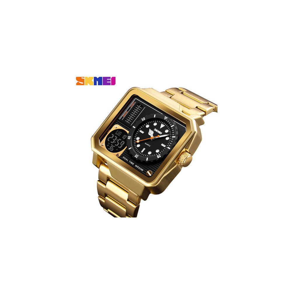 Top Mens Watches Sport Digital Quartz Watch Men Stainless Steel Strap Waterproof Casual Clock Male