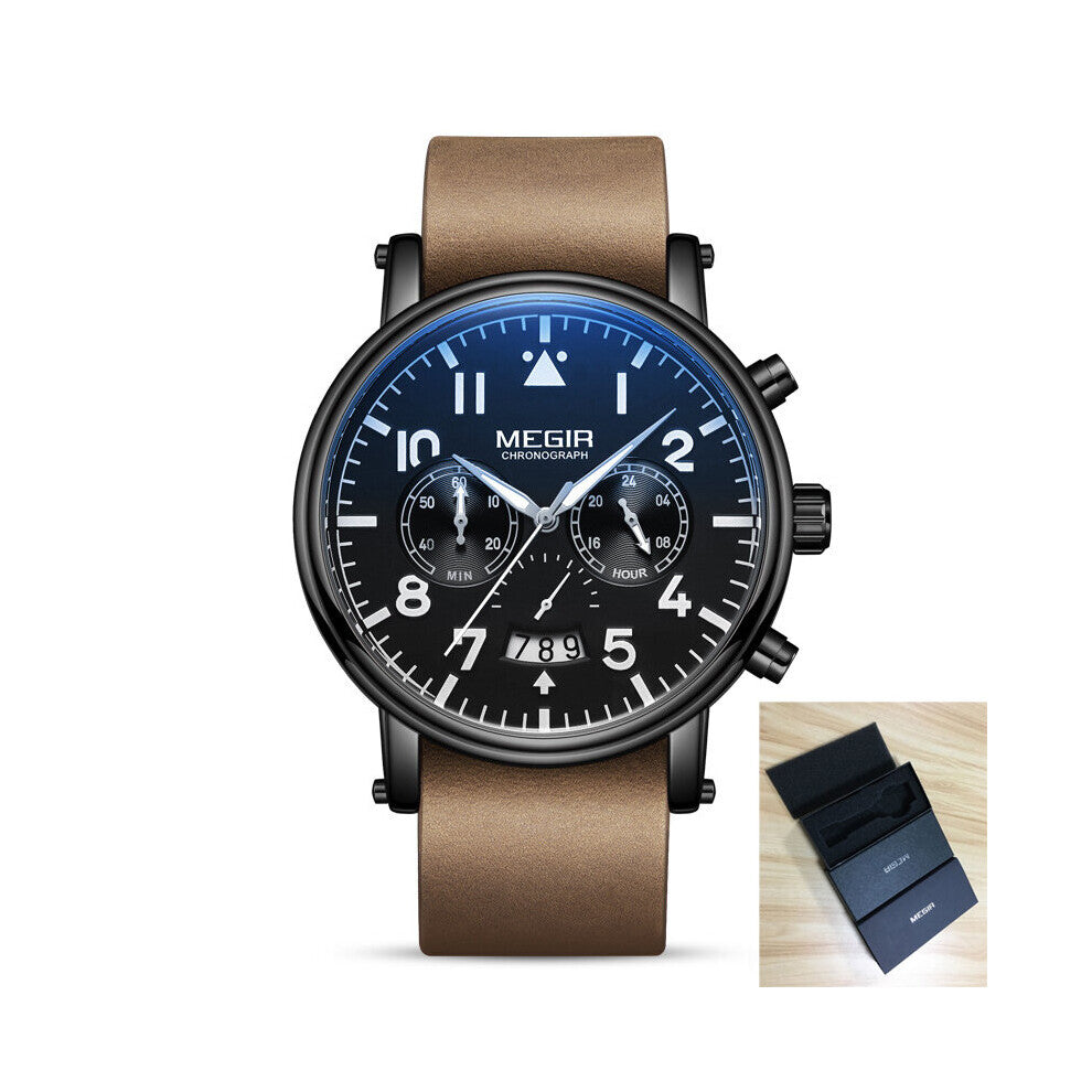 Men?s Watches Casual Chronograph Waterproof Military Sports Wrist Watch Quartz Calendar Man Clock Relogio Masculin